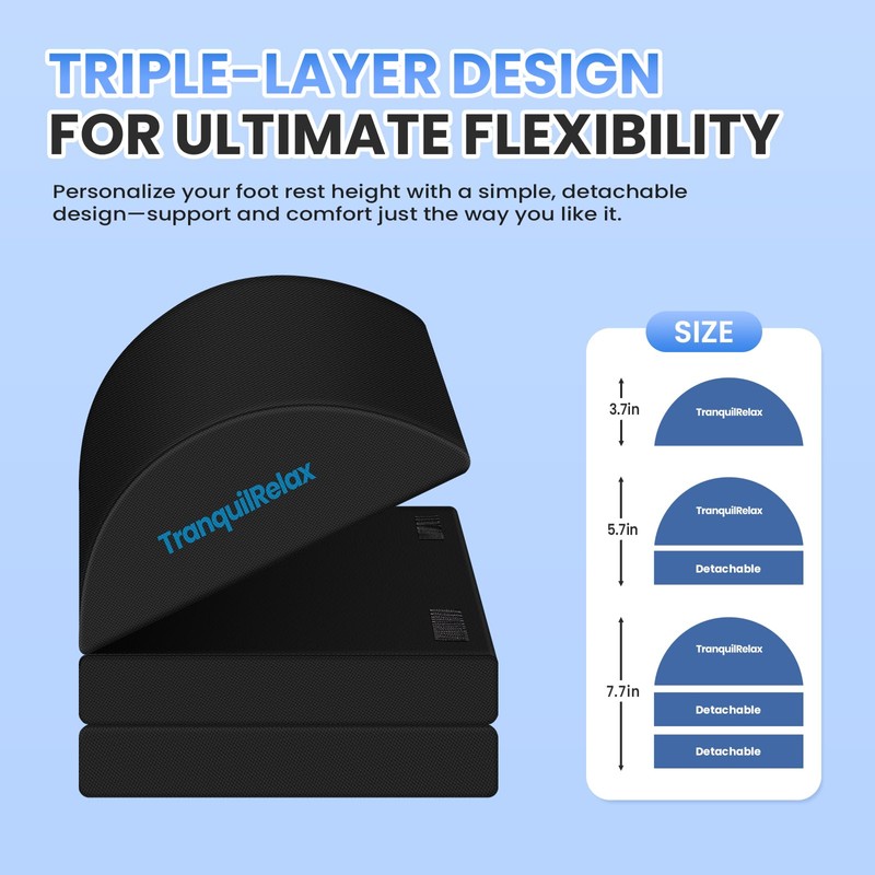 TranquilRelax Foot Rest for Under Desk at Work, Gaming Accessories