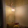 Frideko Bamboo Lantern Plug in Wall Sconces Wicker Lamp with