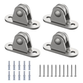 fshihine Pulleys Block, 4 Pack 304 Stainless Steel Pulley Wheel Ball Bearings, Washing Line Pulley Kit for Deck Drectional Wall, Patio Wave Shade Cover Greenhouse Canopy Home Accessories for Moving