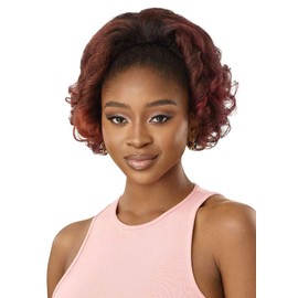Outre Pretty Quick - Drawstring Pony - Kinky Curly 12" (OFF BLACK 1B)