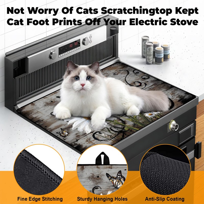 Silicone Glass Stove Top Cover- Mat for Electric Stove Protector