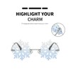 YAMEIZE Snowflake Shape Rimless Sunglasses Novelty Unique Party Eyeglasses Christmas