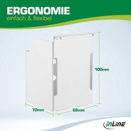 InLine Slatwall 23182D Pen Box Accessories for the Slatwall System White