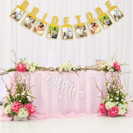 Tatuo Bridal to Be Photo Banner Bride Bunting for Wedding Decoration and Bridal Shower Party Supply (Gold)