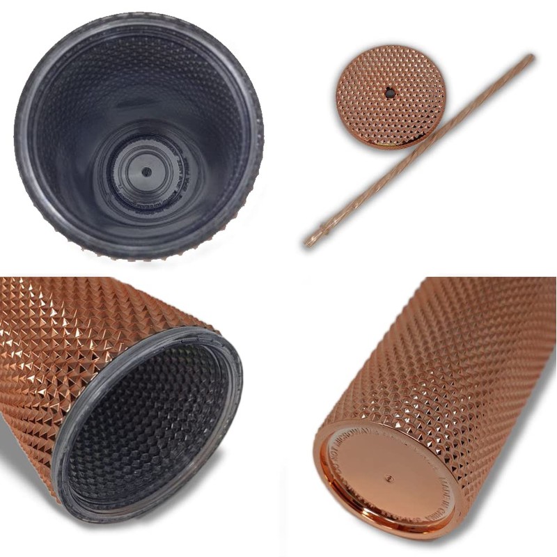 Plastic Cup with Rivets - Double Walled Plastic Cold Cup