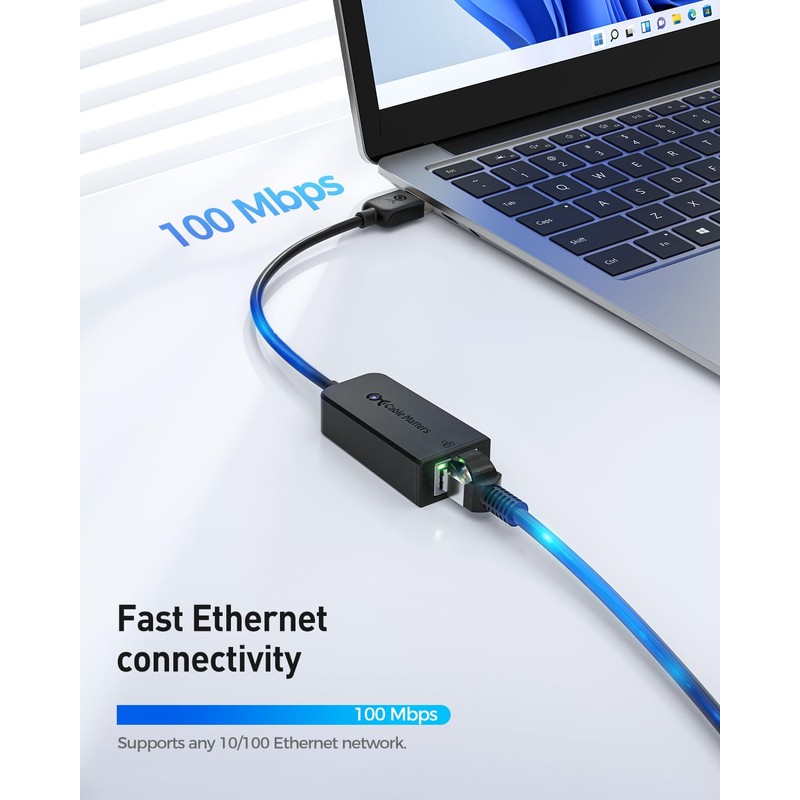 Cable Matters Plug & Play USB to Ethernet Adapter with