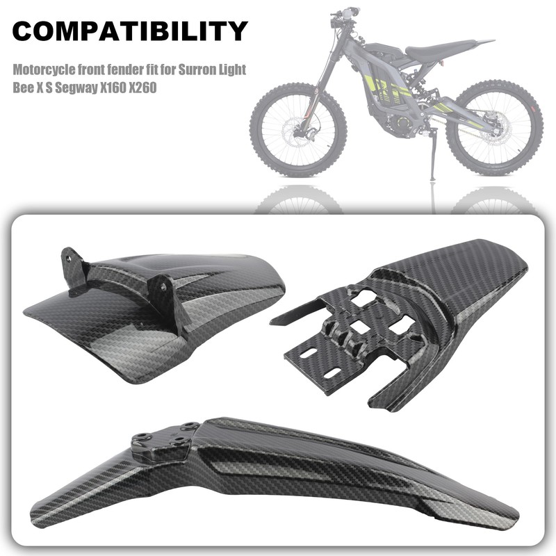ABCERRSI Surron Front Rear Fender Set,3pcs Shock Front Rear Mud