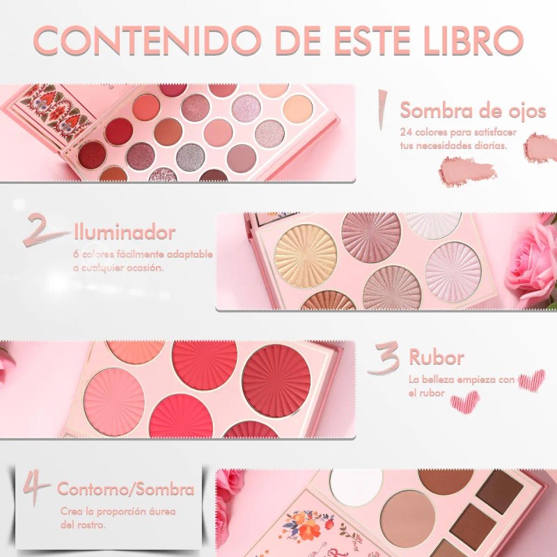 Girabella Paleta Sombras Contorno E Iluminación Todo En Uno