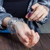 Pulsera Mujer Gris │ Multipulsera con broche de cierre │