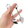 com-four® Set of 2 Metal Key Rings with Carabiner for