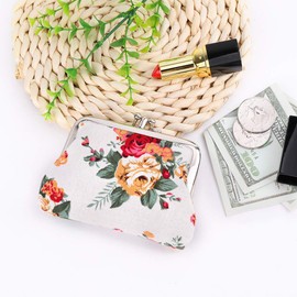 iSuperb Mini Wallet Coin Purse Mini Purse Coin Purse 12 x 9 cm, White