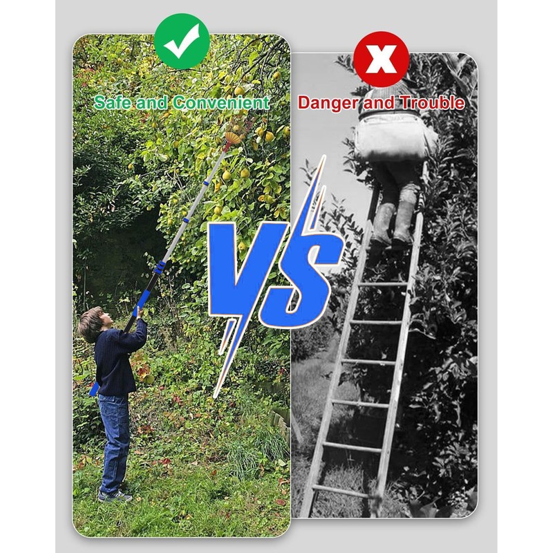 AgiiMan 28 Reach Fruit Picker with Telescopic Extension Pole and