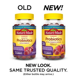 Nature Made Probiotics Extra Strength Dosage, Probiotics for Women and Men 8 Billion CFU per 2 Gummies, 42 Probiotic Gummies, 21 Day Supply
