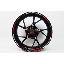 Felgenrand Aufkleber Set for 16 17 18 Inch Rims Motorcycle Motorracing Black White Red X710011