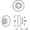 Prime-Line M 6153 7/8 In., Nylon, Tub Enclosure Oval Edge