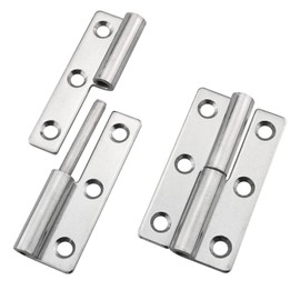 ITROLLE 2PCS 64 x 36 x 2mm Right Side Lift Off Hinge, Detachable Slip Joint Hinges, Detachable Hinge, Stainless Steel Right Detachable Slip Joint Flag Hinges