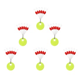 Mimilure 150/600 Pcs Rubber Fishing Bobber Stopper,6 in 1 Float Sinker Stops,Black Orange & Colorful Oval Cylinder,L M S Float Stop Available (Red & Oval, M-150PCS)