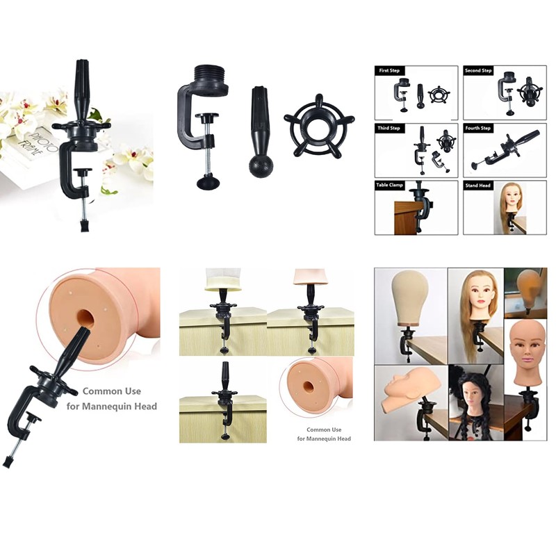 RUISIMEI Training Head 100% Real Hair Cosmetology Mannequin Head Mannequin