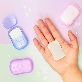 JABON PORTATIL 20 Estuches Jabon En Laminas - Viaje Estuche Bolsillo Manos