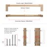 TUNNY 10 Pack Classic Solid Cabinet Handles-5"/128mm Screw Spacing Champagne