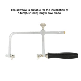 Adjustable Saw Curved U Shape Hacksaw DIY Hand Tools 12 Pieces Spiral Saw Blades for Jewellery Crafts Tool Saw Bow (Saw Only)