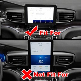 ruihe 2pc Carbon Fiber Color Centre Air Conditioning Dashboard Vent Cover Trim Fit for Ford Explorer 2020 2021 2022 2023 (with Low Version)