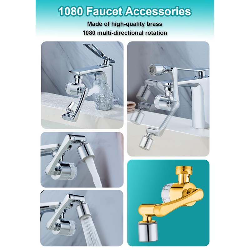 YRAKOZIN 1080 Degree Rotating Multifunctional Extension Tap, Tap Attachment with