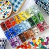 Neryourlly Mosaic Tiles Assorted Iridescent Crystal Mosaic Tiles for Crafts-Bright