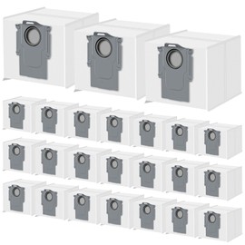 24 Pack Q5 Dust Bags for Roborock Q5+/Q5 Max+/Q5 Pro+/Q7/Q7+/Q7 Max+/Q7 M5+ L5+/S7 Pro Ultra/S7 MaxV Ultra/S8+/Q8 Max+/S8 Pro Ultra/Q10 S5+ X5+ Robot Vacuum, 3L Large Capacity Replacement Dust Bag