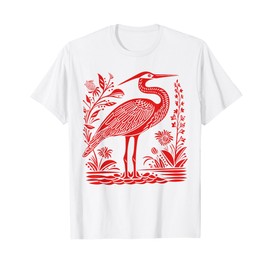 Heron Graphic For Bird Lover Girl Women T-Shirt