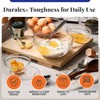 Duralex Gigogne Stackable Glass Mixing Bowls Set, Chip Resistant Durable