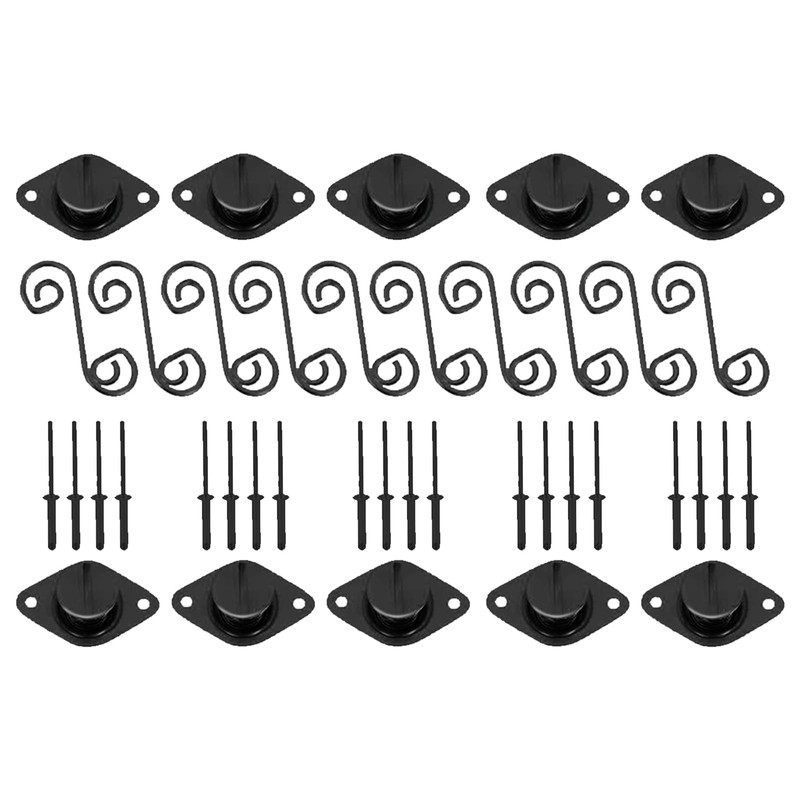 VPZMT Black Self Ejecting Button Dzus Quarter Turn Fasteners 5/16"