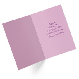 1Up Greetings Mother's Day Cards for Niece with Envelope - Colorful Flowers Illustration Cartoon | 5”x7.5” | (Single Card)