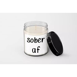 SpreadPassion Sober Af Candle - Soy Wax Candle - Hand Poured Candle