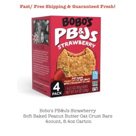 Bobo’s Bobo's PB&Js Strawberry Oat Bars, 4 Count, 8.4oz Carton