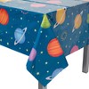 BLUE PANDA 3 Pack Plastic Outer Space Tablecloths, Disposable Planets