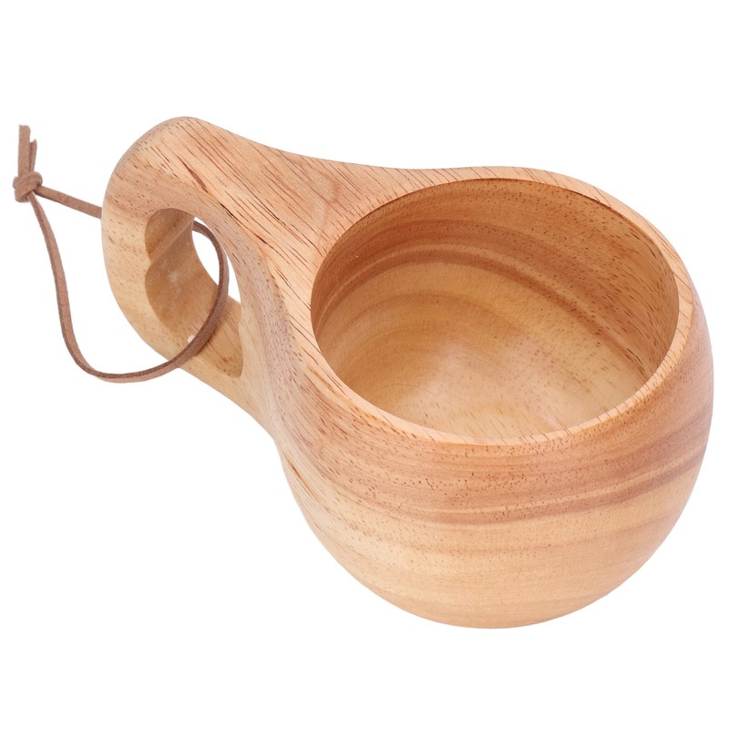 200ml Single Hole Wooden Cup with Hanging Buckle Milk Coffee