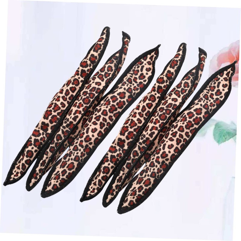 LALAFINA 18pcs Leopard Print Hair Curlers Rollers for Large Wavy