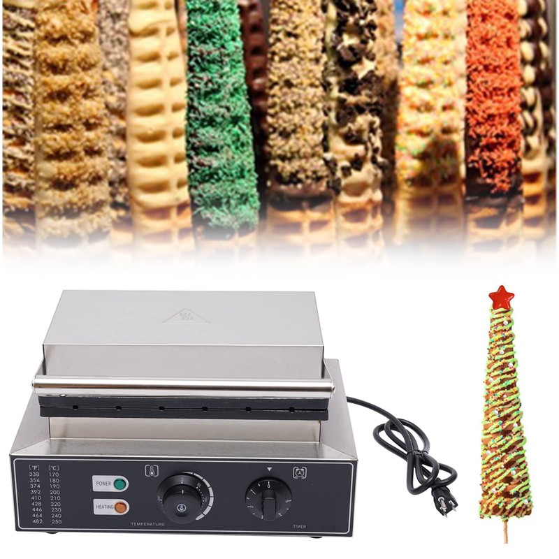 CeRaBuRET Electric Waffle Maker Machine, Nonstick, Stainless Steel and Black,