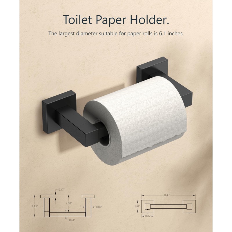FORIOUS Toilet Paper Holder Wall Mount, Stainless Steel Rustproof Double