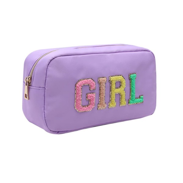 YogoRun Makeup Bag Travel Cosmetic Bag Makeup Bag Cosmetic Bag for Women/Men, Purple/Girl, Fashionable