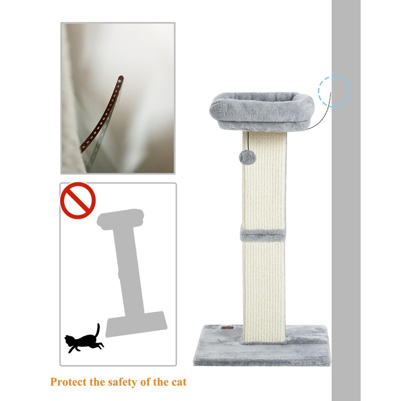 Karolpar 32" Cat Scratching Post for Indoor Cats, Sisal Cat