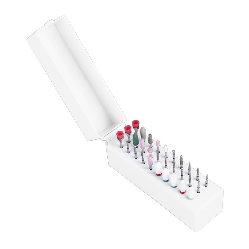 30pcs Nail Drill Bits Set Professional Steel Cuticle Remover Bits