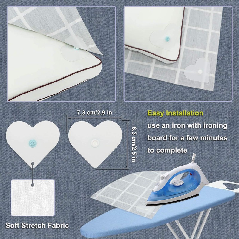 HX AURIZE 16 Pcs/Lightweight Duvet Cover Snaps Fasteners Comforter Holder