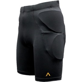 Aegis Defender Protective Padded Shorts for Snowboard, Skate, Ski, and Bike, 3D Protection for Hip, Butt, Thigh and Tailbone Featuring D3O (XX-Small) Black