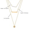 Disc Bar Pendant Necklace Pearl Choker Necklace Layered Gold Necklaces