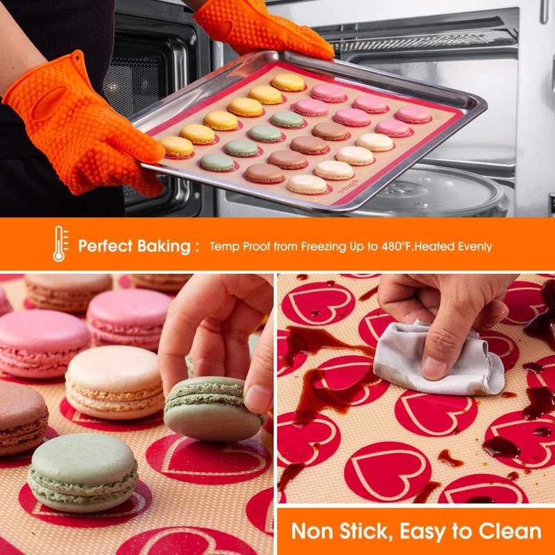 Silicone Macaron Baking Mat Kit - (30 in 1) Macaroon