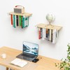 NANATI 2 Set of Floating Bookshelf with White Shelf Brackets,