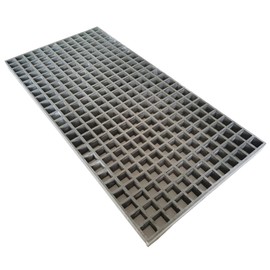 EQCOTWEA Floor Grating Fiberglass Car Wash Grille FRP Grating Tree Grate High Strength 1.5'' Thickness for Floors Outdoor Drain Cover 3.3ft X1.6ft Gray 1 Piece