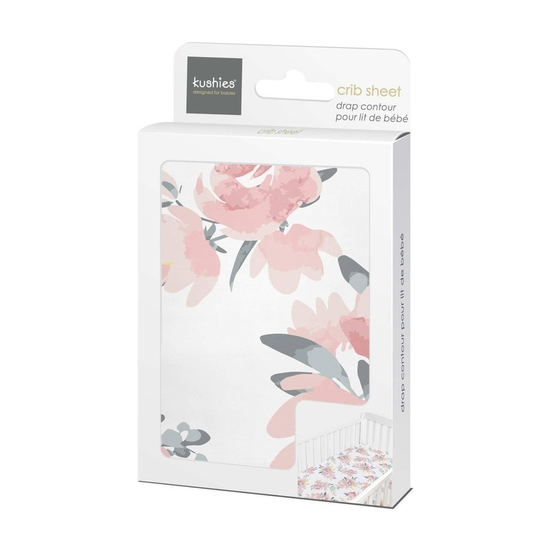 Kushies Baby 100% Breathable Cotton Percale Baby Crib Sheet, Fully